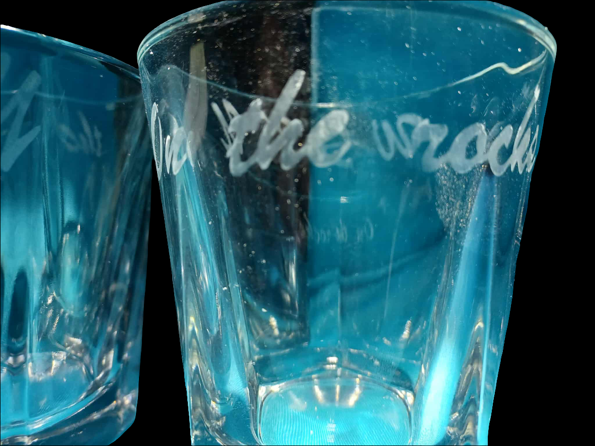WSKY "on the rocks" bourbon glasses